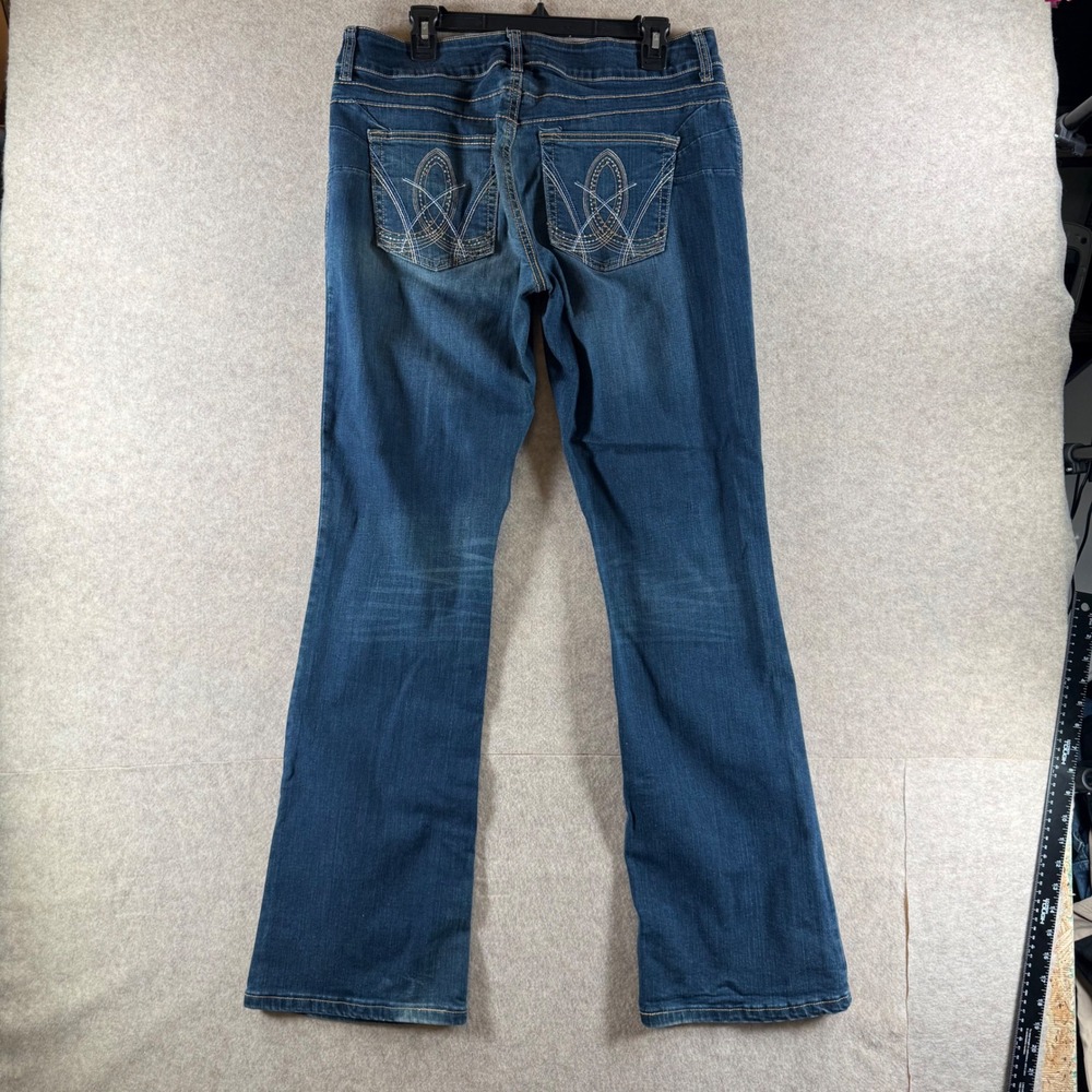 Wrangler Bootcut Jeans 13/14 x 34 Blue Embroidered Pockets 10MWZMT 10MWAMT - Picture 6 of 9